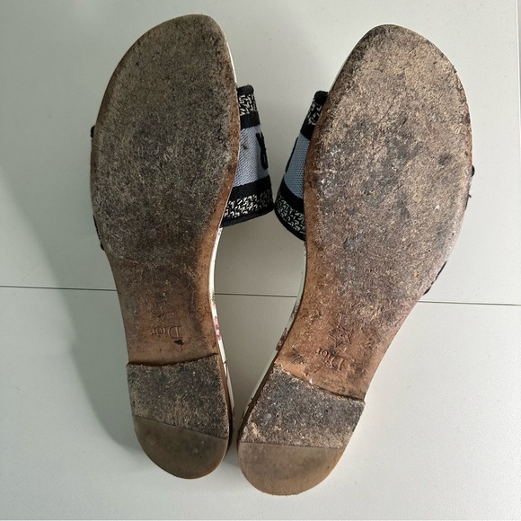 Christian Dior Dway Floral Butterfly Slide Mule SZ EUR 37 US 7 - Picture 2 of 9